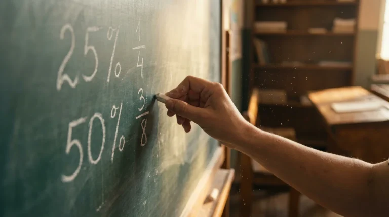Lavagna con formule e percentuali per il calcolo del margine nelle quote scommesse